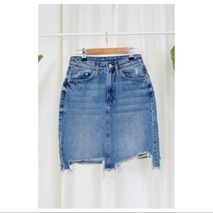 H&M denim Distressed Skirt